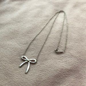 Tiffany & Co. Bow Pendant Silver Necklace